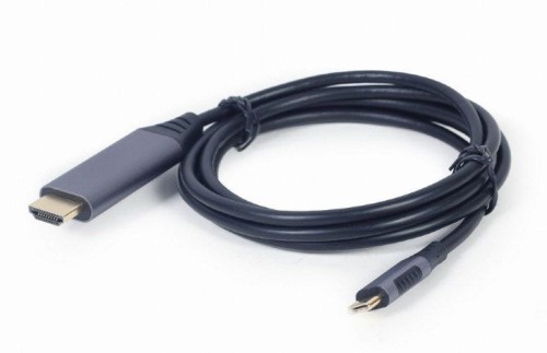 ADAPTER USB TYP-C DO HDMI NA KABLU, 1.8M, 4K, KOLOR SZARY