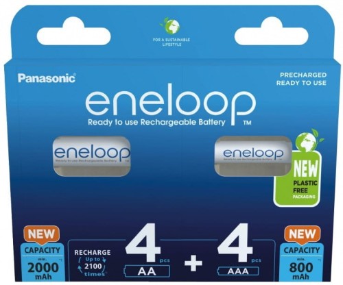 PANASONIC ENELOOP ZESTAW 4x AA 2000mAh + 4x AAA 800mAh