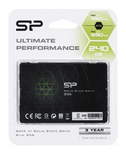 Dysk SSD Silicon Power S56 240GB 2,5" SATA III 550/450 MB/s (SP240GBSS3S56B25)
