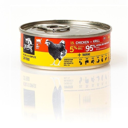 3Coty CHICKEN + KRILL for Adult cats 80g