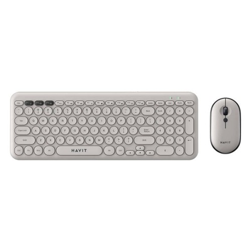 Bezprzewodowy zestaw gamingowy 2w1 Havit KB254GCM klawiatura + mysz (szary) (QWERTY)