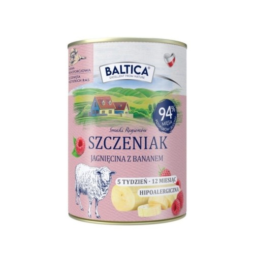 BALTICA SMAKI REGIONÓW Szczeniak Jagnięcina z bananem 400g