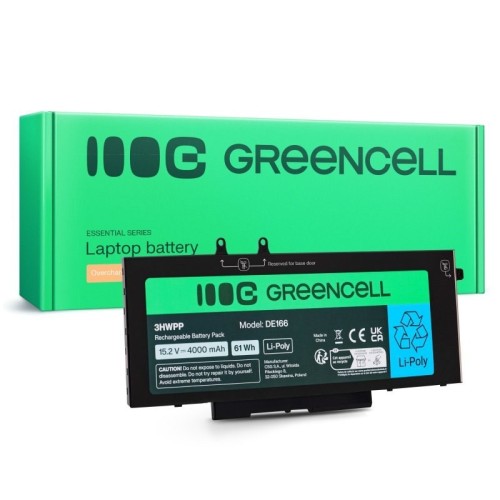 GREEN CELL BATERIA DE166 DO DELL 3HWPP LATITUDE 5400, 5401, 5410, 5411, 5500, 5501, 5510, 5511, 7591 4000MAH 15,2V
