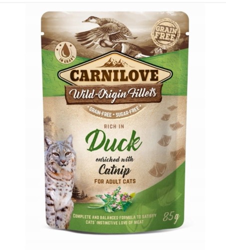 Carnilove Cat Pouch Duck&Catnip 85g