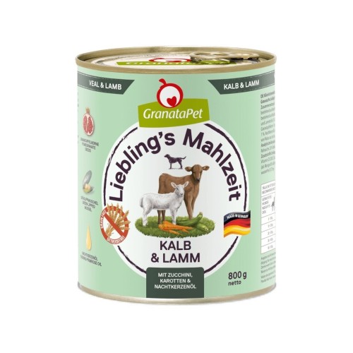 GranataPet Liebling´s Mahlzeit cielęcina i jagnięcina mokra karma dla psa 800g