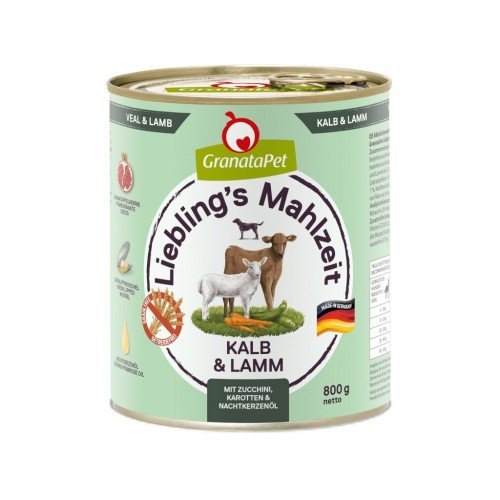 GranataPet Liebling´s Mahlzeit cielęcina i jagnięcina mokra karma dla psa 800g