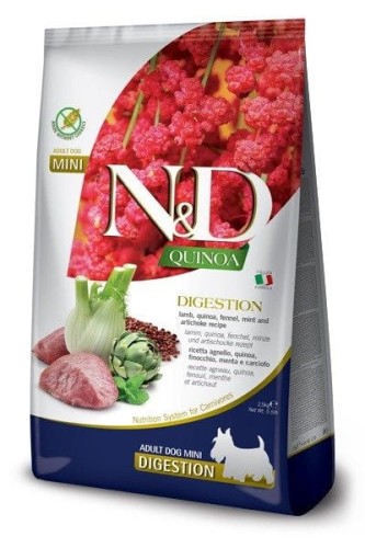 N&D Quinoa Dog Digestion Adult Mini - sucha karma dla psa - 2,5 kg