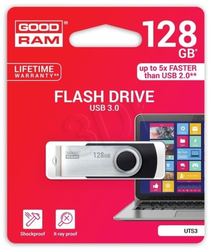 Pendrive GoodRam UTS3-1280K0R11 (128GB; USB 3.0; kolor czarny)