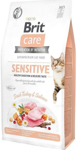 Care Grain-Free Sensitive Turkey&Salmon - sucha karma dla kota - 2 kg