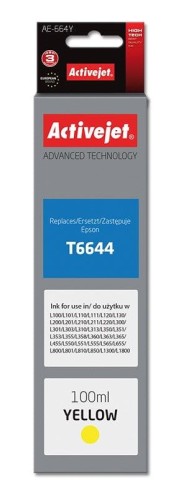 AE-664Y Tusz (zamiennik Epson T6644; Supreme; 100 ml; żółty)
