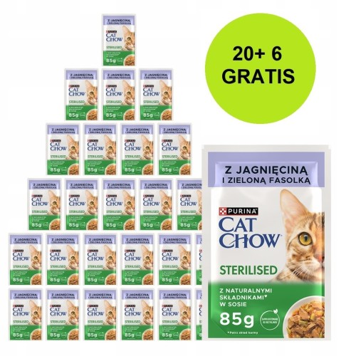 PURINA CAT CHOW STRLS Jag&Fasola 20+6 saszet. 2,21kg