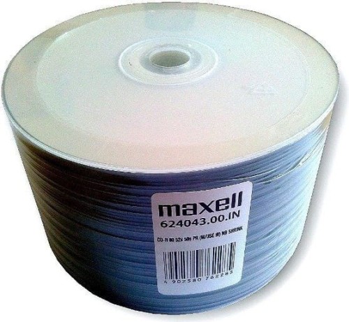 MAXELL CD-R 700MB, 50 szt. w opakowaniu SHRINK, prędkość zapisu 52X, 80 min. Płyty wysokiej jakości z możliwością nadruku, żywe kolory i trwałość zapi