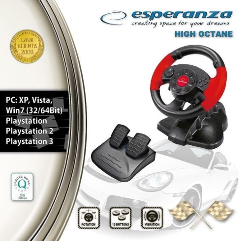 Kierownica Esperanza EG104 (PC, Xbox 360; kolor czarno-zielony)