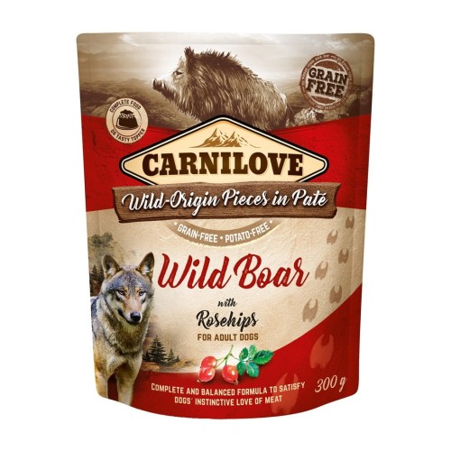 CARNILOVE DOG POUCH WILD BOAR&ROSEHIPS 300G