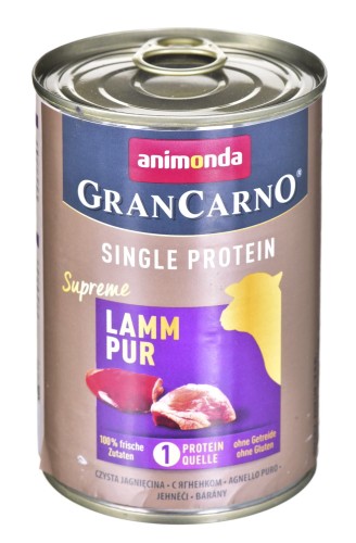 ANIMONDA GranCarno Single Protein jagnięcina - mokra karma dla psa - 400g