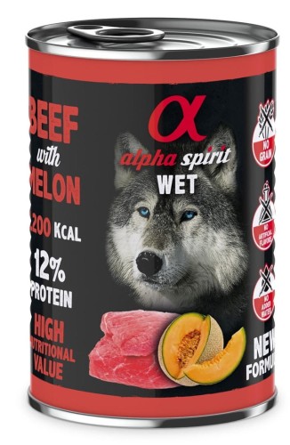 Alpha Spirit wołowina/melon mokra karma pies 400 g