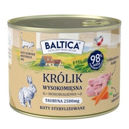 BALTICA SMAKI REGIONÓW Kot dorosły Królik 185g