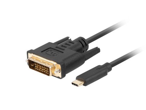 KABEL USB-C(M)->DVI-D(24+1)(M) 1.8M CZARNY CA-CMDV-10CU-0018-BK