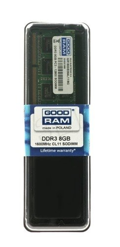 Pamięć GoodRam GR1600S364L11/8G (DDR3 SO-DIMM; 1 x 8 GB; 1600 MHz; CL11)