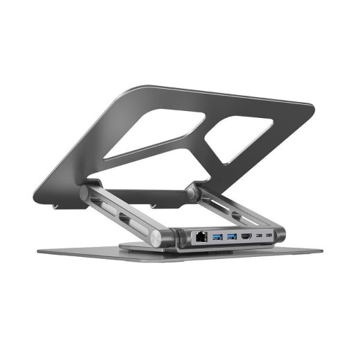 PODSTAWKA POD LAPTOP +HUB USB-C HDMI 4K PD