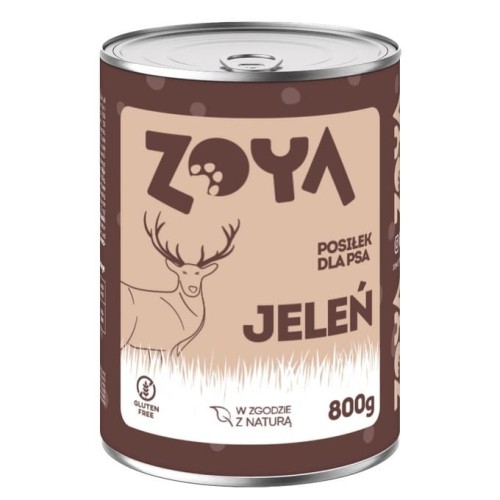 ZOYA Jeleń – puszka - Karma mokra dla psów - 800g