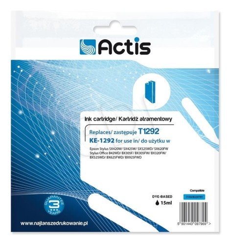 Actis KE-1292 Tusz (zamiennik Epson T1292; Standard; 15 ml; niebieski)