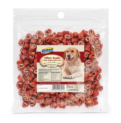 Sushi królik z rybą - przysmak dla psa - 500 g