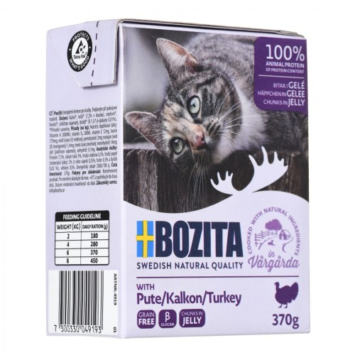 BOZITA Mięsne kawałki z indyk w gal. dla psa 370g