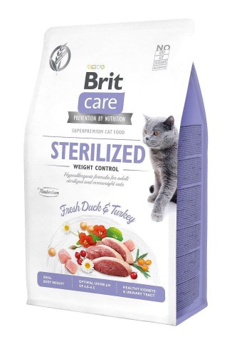 Care Grain-Free Sterilized Weight Control - sucha karma dla kota - 2 kg