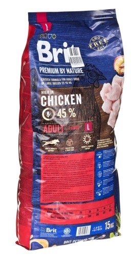 BRIT PREMIUM BY NATURE Adult L - sucha karma dla psów dorosłych dużych ras - 15 kg
