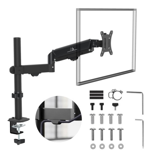 MACLEAN UCHWYT NA MONITOR, SPRĘŻYNA GAZOWA, 17"-32", 2-10KG, CZARNY MC-135
