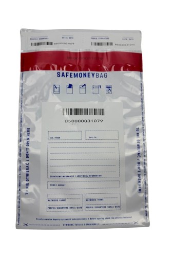 SAFEMONEYBAG Koperty bezpiecznie depozytowe biała B5 190x260+35 100 szt