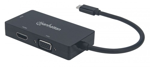 MANHATTAN ADAPTER MULTIPORT USB-C 3.1 NA HDMI/DVI/VGA M/F