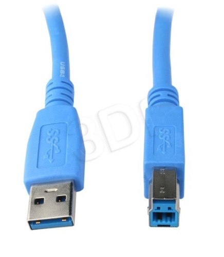Kabel GEMBIRD CCP-USB3-AMBM-6 (USB 3.0 M - USB 3.0 Typu B F; 1,8m; kolor niebieski)