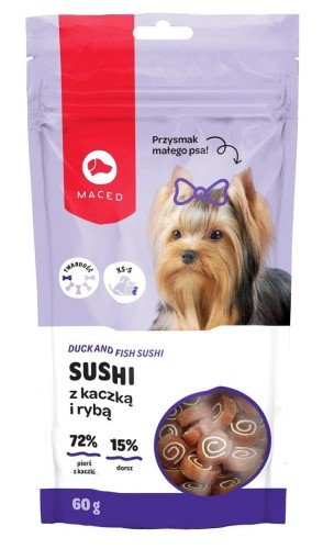 Sushi z kaczką i rybą - przysmak dla psa - 60 g