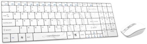 Zestaw klawiatura + mysz Esperanza EK122W (USB 2.0; kolor biały; laserowa)