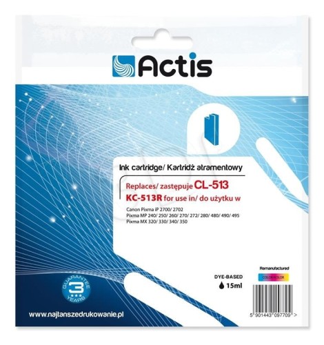 Actis KC-513R Tusz (zamiennik Canon CL-513; Standard; 15 ml; kolor)