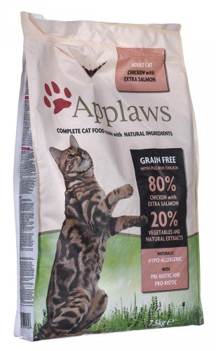 APPLAWS CAT Kurczak i Łosoś - karma dla kotów z wysoką zawartością mięsa - 7,5kg