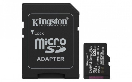 KINGSTON microSDXC 128GB Canvas Select Plus 3 + ADP