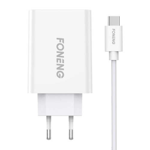 Ładowarka sieciowa Foneng EU43 10.5W, 1x USB + Kabel USB C