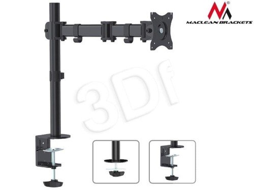 Uchwyt biurkowy do monitora Maclean MC-690 (biurkowy, Obrotowy, Uchylny; 13" - 27"; max. 8kg)