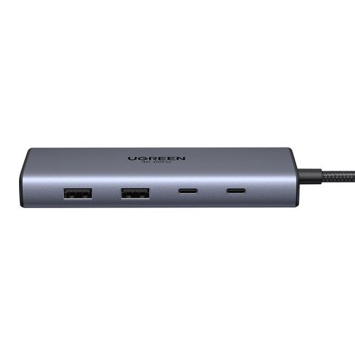 Adapter / Hub USB-C 10w1 Ugreen CM639, 2x HDMI, 2x USB, RJ45, SD/TF, PD 100W