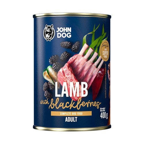 John Dog BERRY Adult jagnięcina z jeżynami 400g