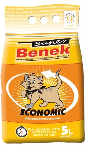 CERTECH Super Benek Economic - żwirek dla kota zbrylający 5l