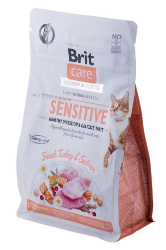 Care Grain-Free Sensitive Turkey&Salmon - sucha karma dla kota - 400 g
