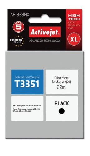AE-33BNX Tusz (zamiennik Epson 33XL T3351; Supreme; 22 ml; czarny)