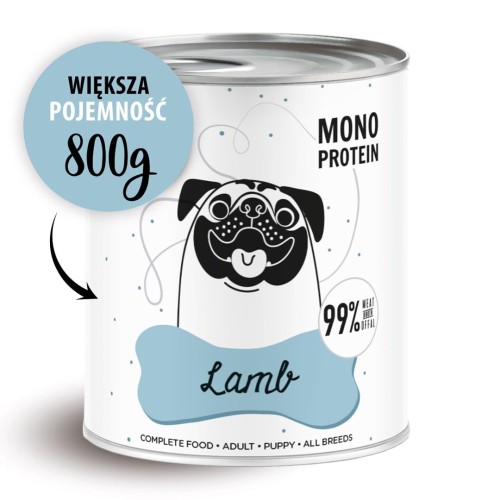 Paka Zwierzaka Pepe Lamb 99% jagnięcina 800g
