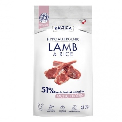 BALTICA NUTRACEUTIC Hypoallergenic Lamb & Rice M 3kg