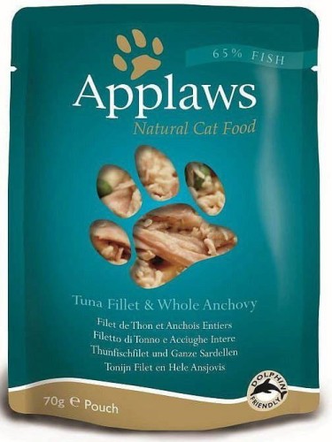 APPLAWS CAT Tuńczyk Anchois, wodorosty w rosole 70g