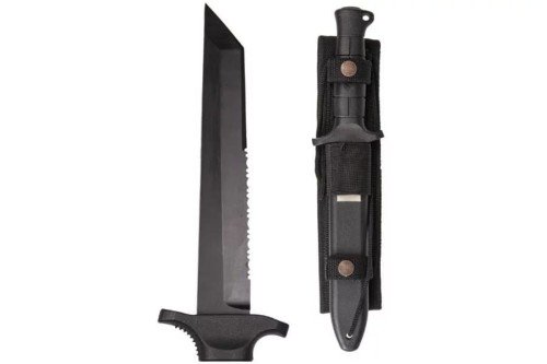 Nóż Mil-Tec German Combat Knife Black 2000 stal 440